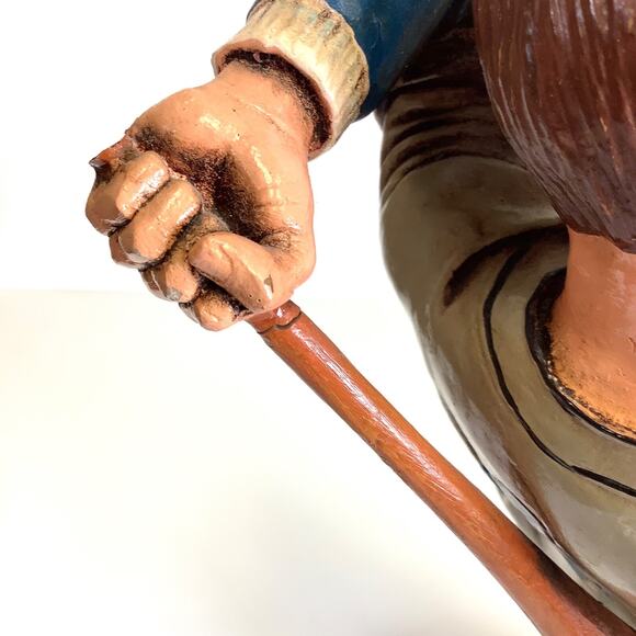 12.5” Peter Mook Signed Ceramic Baseball Player Swinging Bat Figure Statue *READ - Picture 11 of 16